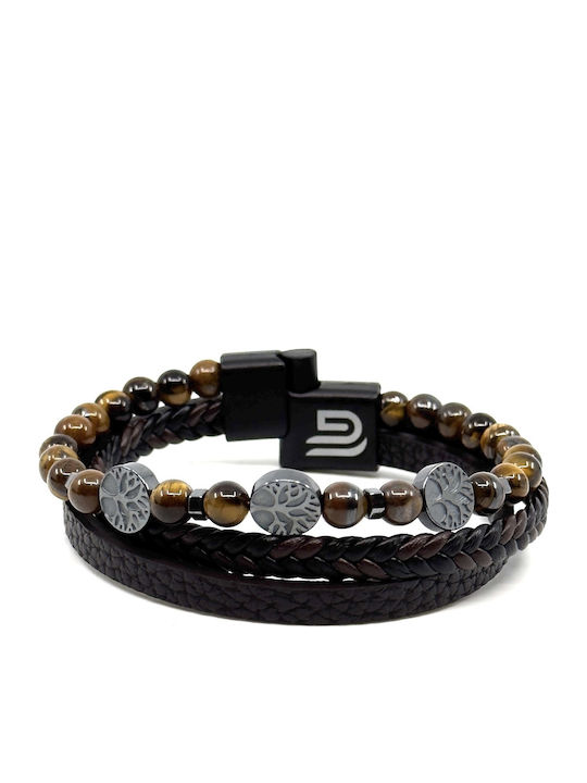 Legend Accessories Men's Leather Bracelet 21cm