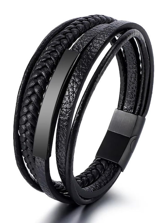 Legend Accessories Ανδρικό Βραχιόλι από Δέρμα 21cm