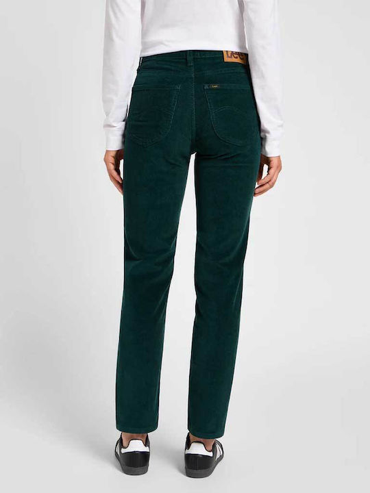 Lee Carol Women's Jean Trousers in Mom Fit Gunmetal Green