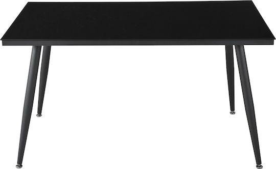 Loki Τραπεζαρίας Μαύρο 140x80εκ. Loki Τραπεζαρίας Μαύρο 140x80εκ.