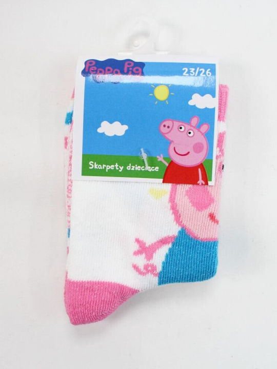 Peppa Pig Kids' Socks White Pink