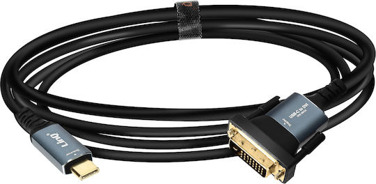 LinQ Cablu Video USB-C Masculin - DVI-D Gri 1.8m TPC-DV24