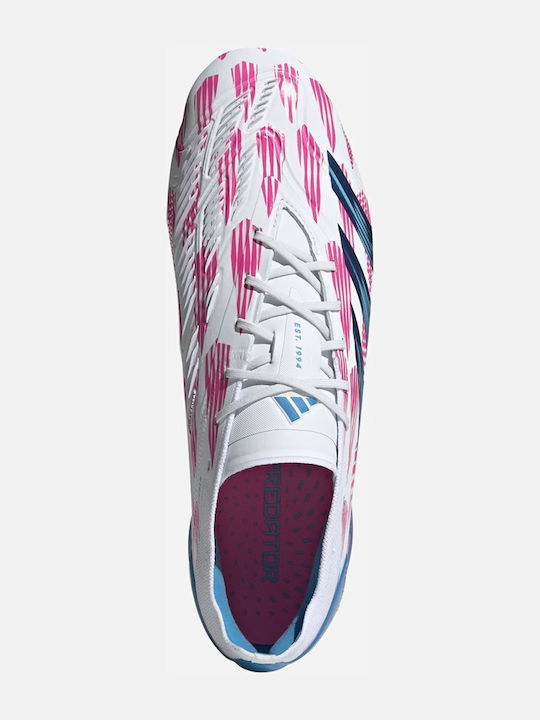 adidas Predator Elite Ποδοσφαιρικά Παπούτσια με Τάπες FG Cloud White / Solar Blue / Solar Pink