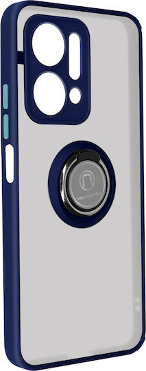 Case Honor X7a Dual Material Metal Ring Video Support Blue
