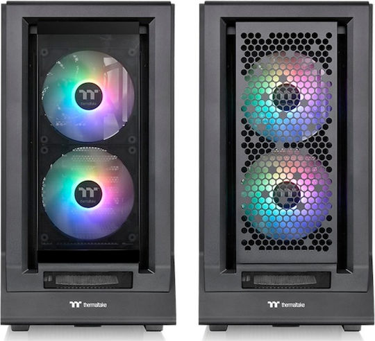 Thermaltake Ceres 350 MX Gaming Midi Tower Κουτί Υπολογιστή με Πλαϊνό Παράθυρο και RGB Φωτισμό Μαύρο