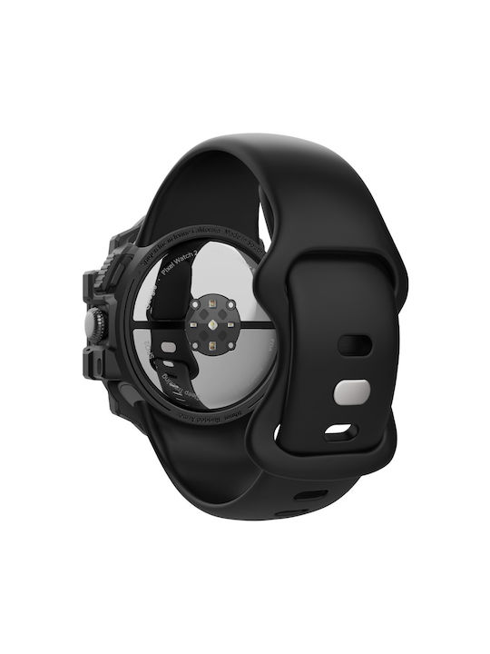 Spigen Rugged Armor Θήκη Σιλικόνης σε Μαύρο χρώμα για Google Pixel Watch 3 (41mm) / 2 / 1