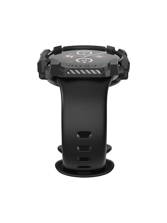 Spigen Rugged Armor Θήκη Σιλικόνης σε Μαύρο χρώμα για Google Pixel Watch 3 (41mm) / 2 / 1