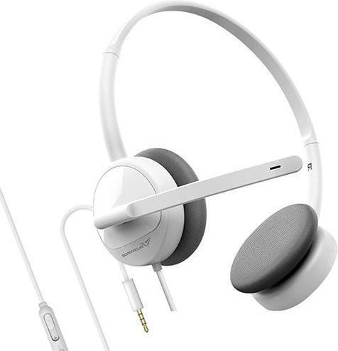 Alcatroz XP1 On Ear Multimedia Headphone with Microphone 3.5mm Jack White