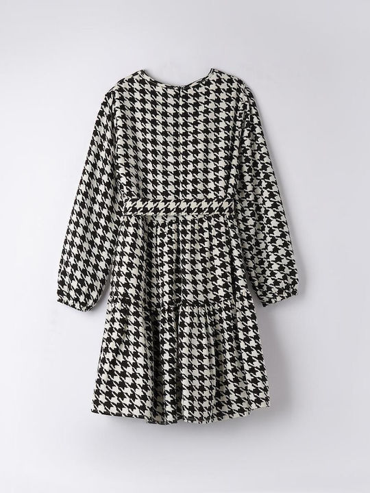 Children's Dress Checked Black