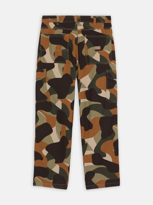 Duck Canvas Trousers Cargo in Relaxed Fit Military Green