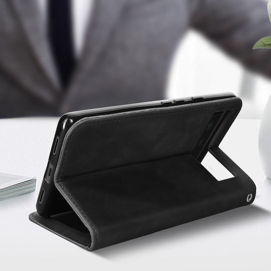 Wallet Folio Case Google Pixel 6a Card Holder Soft-touch Black
