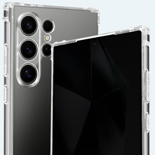 Akashi Case S24 Ultra Bumpere Silicone Corners Transparent