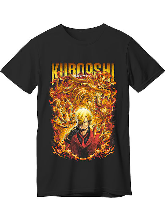 T-shirt One Piece Kuroashi No Sanji Pop Culture Black