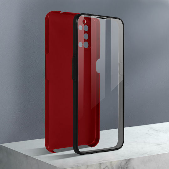 360° Case Oppo Reno 5 5g Find X3 Lite Flexible Front & Rigid Back – Red