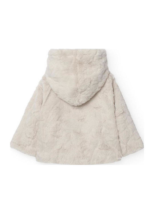 Kids Cardigan Cotton with Hood Beige