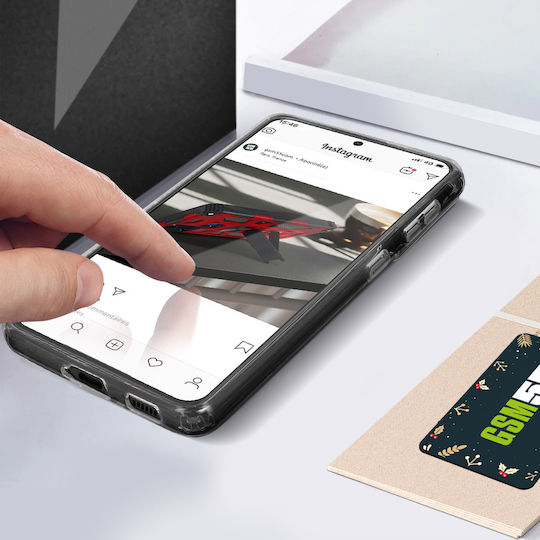 Rückseite Samsung Galaxy S21 Plus 4smarts 9H Panzerglas Schwarz