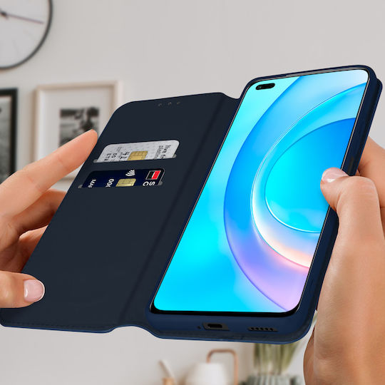 Hülle Honor 50 Lite mit Geldbörsenfunktion und Video-Unterstützung Blau