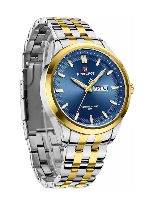 Naviforce Naviforce Men's Watch Battery with Gold Metal Bracelet