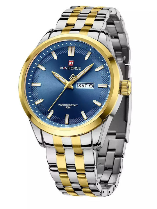 Naviforce Naviforce Men's Watch Battery with Gold Metal Bracelet