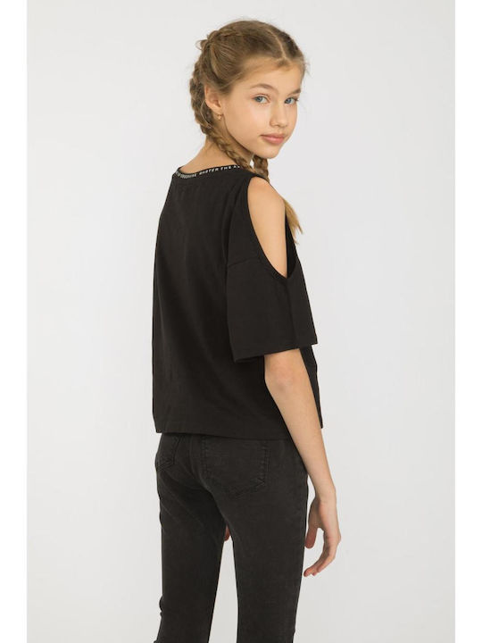 Reporter Young Kids Blouse Short Sleeve Black