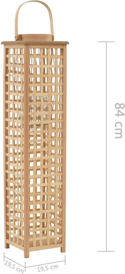 vidaXL Floortop Bamboo Lantern Beige 19.5x19.5x84cm