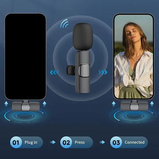 BY137 Ασύρματο Μικρόφωνο Πέτου, Clip On για Φωνητικά