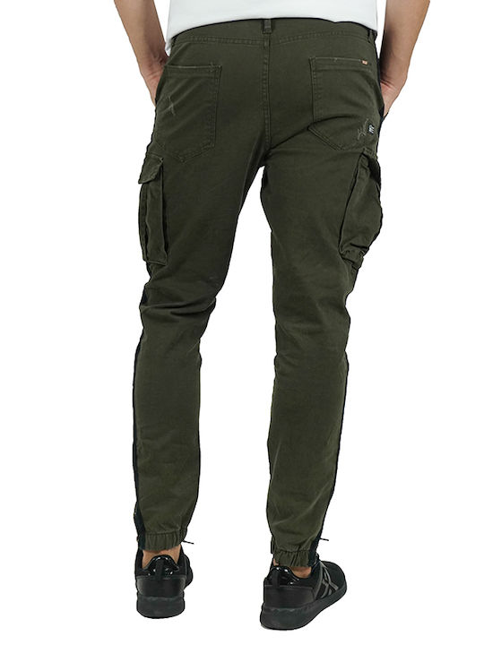 Cover Trousers Cargo Elastic in Slim Fit Khaki