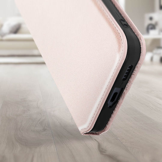 Флип магнитен калъф Xiaomi 13 Lite с държач за карти и видео стойка розов