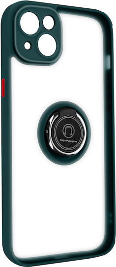 Iphone 14 Case Bi-material Metallic Ring Video Stand Green