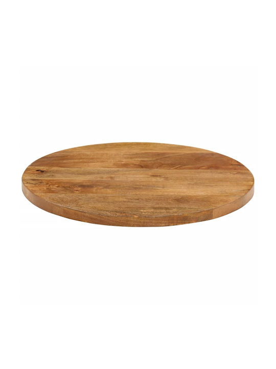 vidaXL Round Table Surface made of Solid Wood Mango 40x40x2.5cm 370070 1pcs