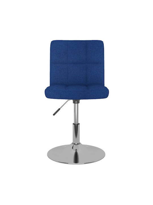 Stool Bar with Back & Adjustable Height Blue 40x43x71-85.5cm