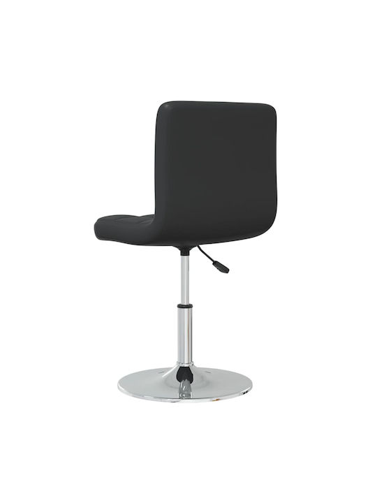 Stool Bar with Back & Adjustable Height Black 40x43x71-85.5cm