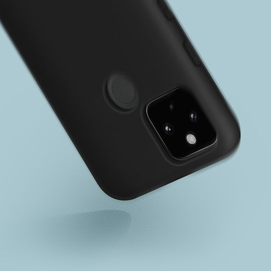Carcasă spate Google Pixel 5 semi-rigidă Soft Touch compatibilă Qi neagră
