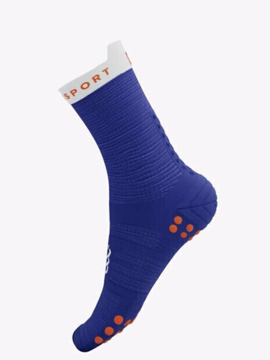 Compressport Pro Racing Socks V4.0 Running Socks Dazz Blue/White 1 Pair