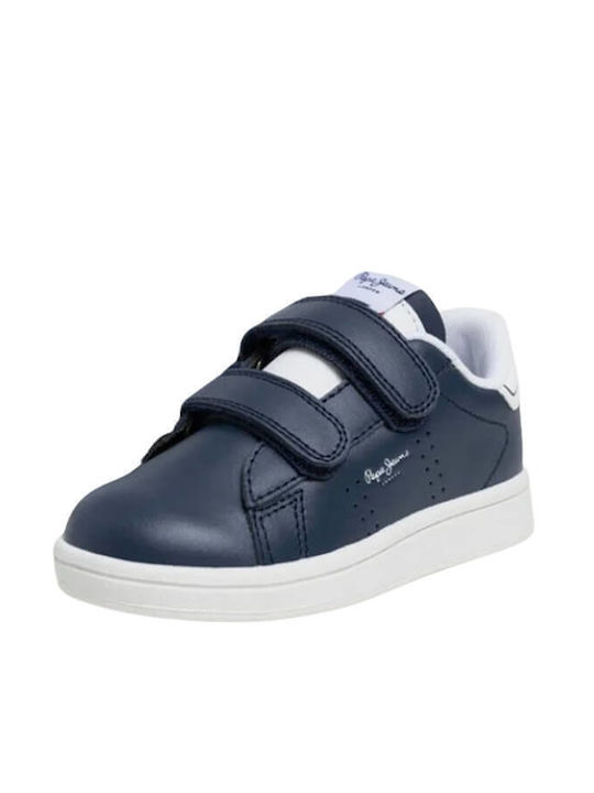 Pepe Jeans Kids Sneakers with Scratch Navy Blue