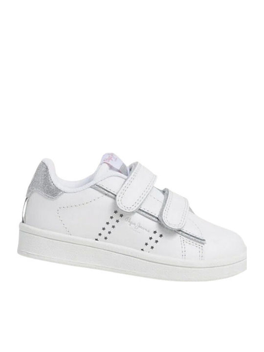 Player Παιδικά Sneakers Ανατομικά με Σκρατς Λευκά