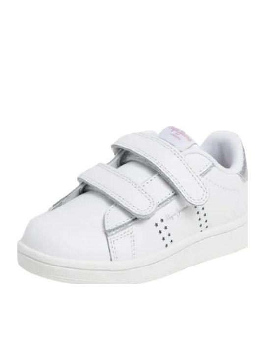 Player Παιδικά Sneakers Ανατομικά με Σκρατς Λευκά