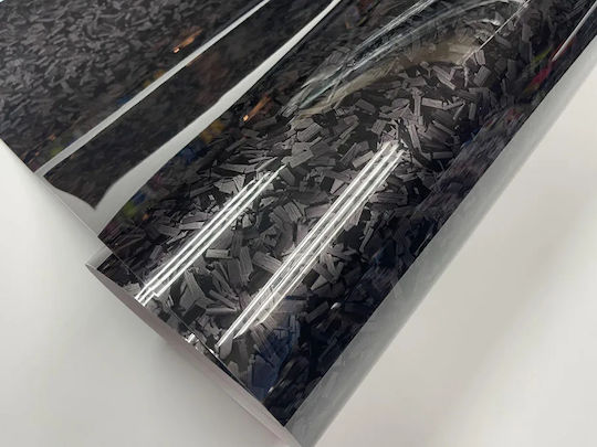 Αυτοκόλλητο Αυτοκινήτου Carbon σε Μαύρο Χρώμα