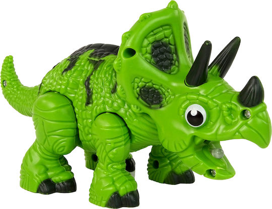 Dinosaur Triceratops Steam Water Sound Electronic Robotic Game for Ages 3 and Up Green