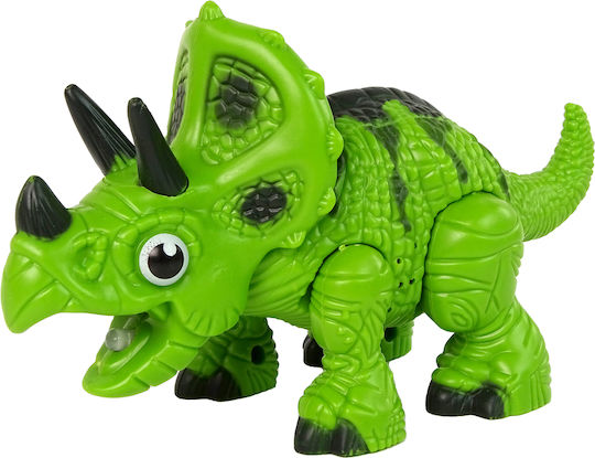 Dinosaur Triceratops Steam Water Sound Electronic Robotic Game for Ages 3 and Up Green