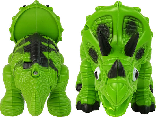 Dinosaur Triceratops Steam Water Sound Electronic Robotic Game for Ages 3 and Up Green