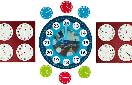 Ramiz Captain Science Clock Educational Time Learning Game made of Wood for 1-4 Years Old