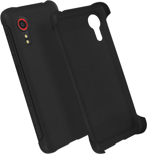 Hülle Galaxy Xcover 5 Stoßfänger Hartes Polycarbonat Gummi-Touch Kratzfest Schwarz