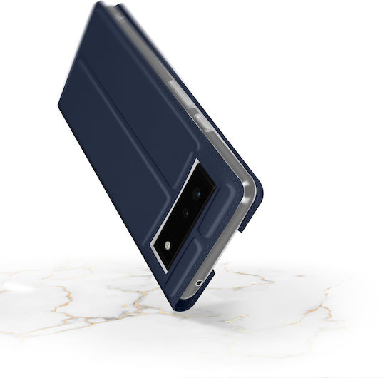 Carcasă Google Pixel 6 cu suport pentru carduri, funcție de stand, finisaj satinat, albastru închis