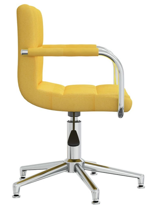 Rotativă Scaun Vizitator cu Brațe în Culoare Galben 48x47x74.5cm 1buc