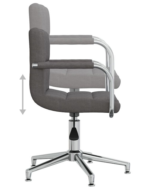 Rotating Chair Visitor with Arms in Gray Color 48x47x74.5cm 1pcs