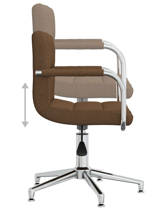 Rotating Chair Visitor with Arms in Brown Color 48x47x74.5cm 1pcs