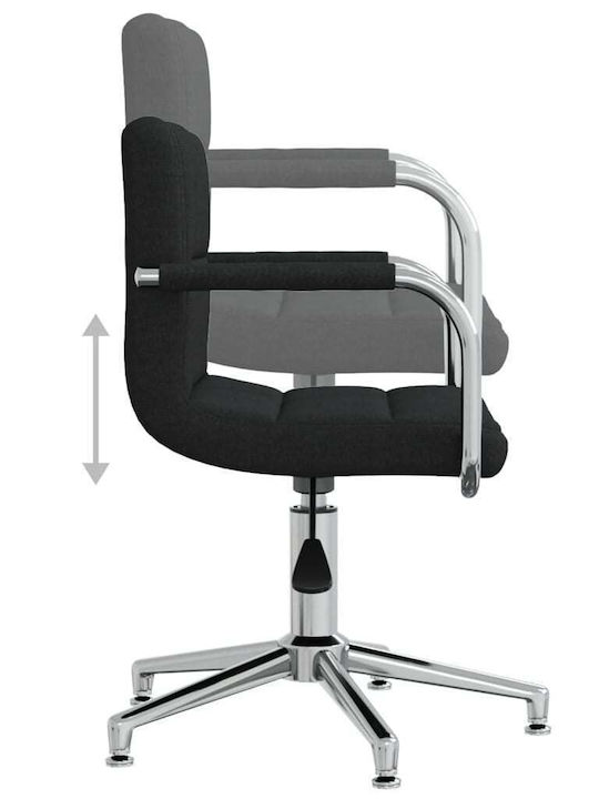 Rotating Chair Visitor in Black Color 48x47x74.5cm 1pcs