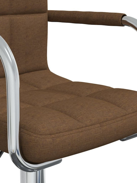 Rotating Chair Visitor with Arms in Brown Color 48x47x74.5cm 1pcs
