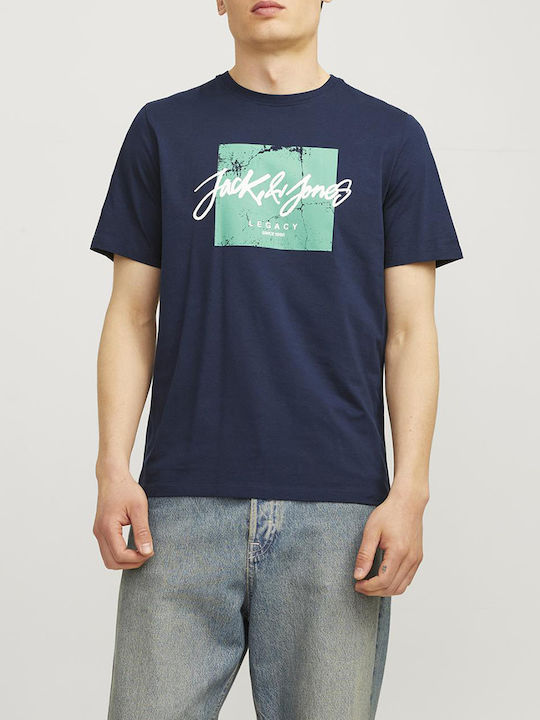 Jack & Jones Herren T-Shirt Kurzarm Navy